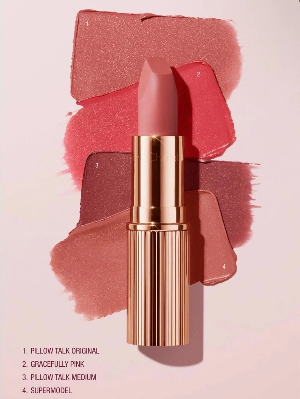 Charlotte Tilbury NEW Matte Revolution hydrating lipstick  Pillow Talk MED color